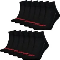 Levi's® Kurzsocken Mid Cut Batwing Logo Socks (6-Paar) mit seitlichen Belüftungslinien