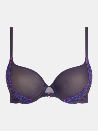 Chantelle Lingerie - Spice Bedeckender T-Shirt BH midnight blue multico - Gr. - 80 D