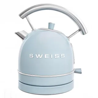 Sweiss Wasserkocher, Blau, Metall, 20x27.5x23.5 cm, Küchengeräte, Wasserkocher