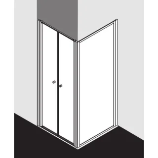 Kermi Pendeltür Nova 2000 100 x 200 cm, weiß RAL 9016, Kerolan Fontana