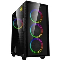 GAMEMAX Gaming-Gehäuse Draco XD Midi-Tower, (gehärtetes Glas), USB3.0*1+1xUSB2.0, HD-Audio, ATX, schwarz