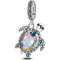 PANDACHARMS Bead Perlmuttfarbene Wasserschildkröte Charm Anhänger, 925er Silber