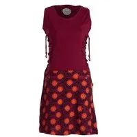 Vishes Minikleid Damen Sommerkleid armlos-es Blumen-Kleid Tunika-Kleid T-Shirtkleid Boho, Goa, Guru Style