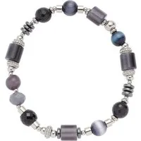 LEONARDO Armband Casoria, mit Glasstein, Hämatit - mit Cat´s Eye