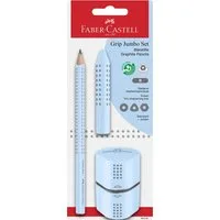 Faber-Castell Bleistift Faber Castell Bleistift Grip Jumbo B sky blue Rad+Spitzer