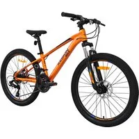 Keskin eBike Mountainbike Keskin MTB1 – 24 Zoll Mountainbike – leichter Aluminium-Rahmen, 21 Gang Shimano RD-TY300/EF500 Schaltwerk, Kettenschaltung, (Aluminiumrahmen, mechanischen Scheibenbremsen), mit 24"x 2,35" Luftreifen ideal für Gelände und All