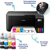 Epson EcoTank ET-2862 Multifunktionsdrucker, (WLAN (Wi-Fi), Einfaches, unkompliziertes Tintentanksystem zum Nachfüllen)