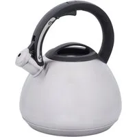RESTO Kitchenware Wasserkessel Lyra, Flötenkessel 2,7 l mit wärmespeicherndem Boden im Geschenkkarton, Edelstahl (1-tlg), mit ergonomischem, wärmeableitenden Bakelit-Griff