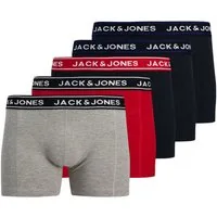 Jack & Jones Trunk Unterhosen (5-St) mit umlaufendem Markenschriftzug am Bund