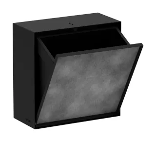 Hansgrohe Einbau Abfalleimer XtraStoris Rock 300/300/140 Mattschwarz, 56090670 56090670