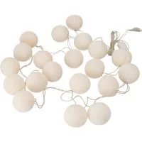 Guru-Shop LED-Lichterkette Stoff Ball Lichterkette, 20`er LED Kugel..