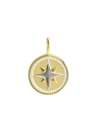 Orolino Anhänger 375 Gold zweifarbig mit Windrosen-Motiv