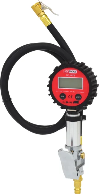 KS Tools Digitaler Druckluft-Reifenfüllmesser,0-14bar - 515.1970