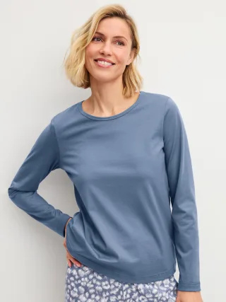 CALIDA - DAMEN Shirt langarm folkstone grey - Gr. - XS