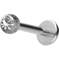 PIERCINGLINE Piercing-Set Chirurgenstahl Labret DIAMANTOPTIK + KRISTALL (Labrets, 1-tlg)
