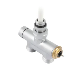 Terma Lanzen-Thermostat-Verbunddurchgangsventil 50mm CYLINDER GZ 1/2"-GZ 3/4" , TGZTST018, Silber TGZTST018