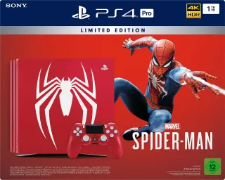 Sony PlayStation 4 Pro 1TB Marvel's Spider-Man Limited Edition [inkl. Marvel's Spider-Man + Wireless DualShock Controller] rot