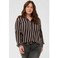 KAFFE Curve Langarmbluse Bluse langarm KCsida Große Größen