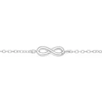 Monkimau Fußkette mit Anhänger Infinity Fußkettchen aus 925 Silber (Packung)