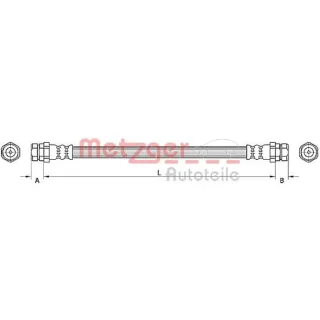 Metzger Bremsschlauch hinten VW Caddy 4110883