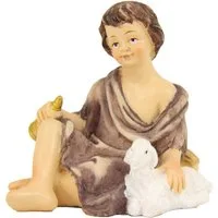 FADEDA Krippenfigur FADEDA JOK: Schäfer sitzend mit Horn, Höhe in cm: 10