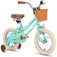 JOYSTAR Kinderfahrrad 12/14/16/18/20 Mädchenfahrrad für 2-13 Jahre alte Kinder, 12" 14" 16" Kinderfahrrad mit Stützrädern & Korb, 20 Zoll mit Ständer