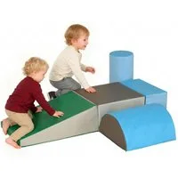 HOMCOM Bauklötze Bauspielzeug, für 1-3 Jahre alt Kinder Spielbausteine, (Bausteine, 5 St., Schaumstoffblöcke), für Baby & Kleinkinder Mehrfarbig