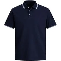 Jack & Jones Poloshirt Blaethan Detail SS Polo kurze Ärmel und Kragen mit farblich abgesetztem Streifen