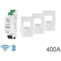 Shelly Solarmodul Shelly Pro 3EM - 400A Strommessgerät WLAN Bluetooth, (4-St), Temperatursensor