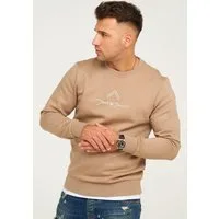 Jack & Jones Sweatshirt LABO SWEAT CREW NECK Rundhals Pullover mit Print Baumwollmischung Langarm Sweater