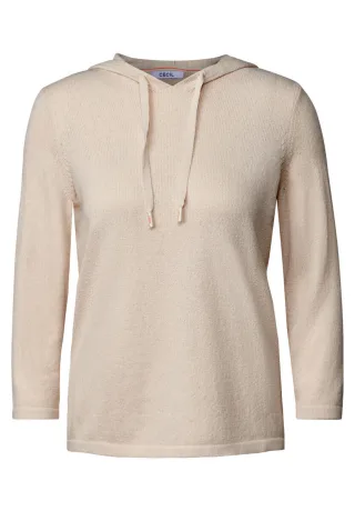 Cecil - Leichter Hoodie beige - Gr. - XXL