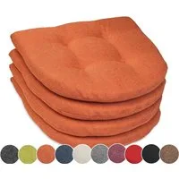 sunnypillow Stuhlkissen 4er Set Auflage 40x40 für Stühle, Bänke in Haus und Garten dick 5cm, Sitzkissen Sitzauflage Stuhlauflage Gartenkissen Esszimmerstuhl