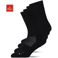 SNOCKS Laufsocken Hohe Running Socken für Damen & Herren (4-Paar) mit Fersenlasche und atmungsaktiv durch Mesh
