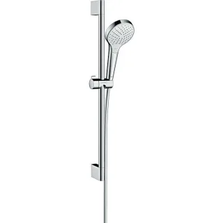 hansgrohe Croma Select S Vario Brauseset 26563400 EcoSmart, weiss-chrom, 90 cm Brausestange