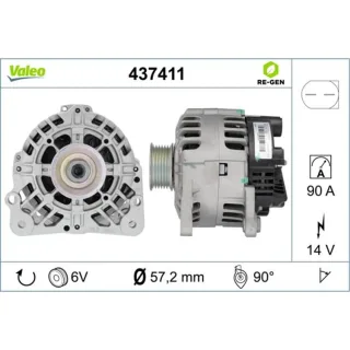 Valeo Lichtmaschine 437411 Seat Cordoba Ibiza Skoda Fabia Roomster VW Polo