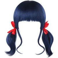 Katara Kostüm-Perücke Blaue Perücke Mädchen Damen Marienkäfer Superhelden Wundersam Einheits, Ladybug Perücke Kostüm Fasching Miraculous Karneval