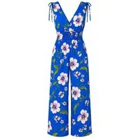 ITALY VIBES Jumpsuit - floraler Viskose Overall mit Trägerbindung für Damen