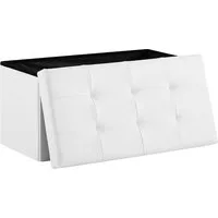 Zedelmaier Sitzbank Sitzbank mit Stauraum, Sitzhocker, Spielzeugtruhe, Fußhocker (ZD76PVC), Aus MDF-Platte und Kunstleder. Faltbar, bis 300 kg,Truhenbank