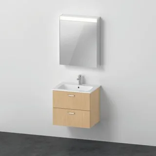 Duravit XBase Möbelwaschtisch mit Waschtischunterbau und Spiegelschrank 630x490x2000 mm - XB0075L303 XB0075L30300000