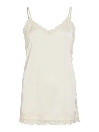 VILA - VIONARA LACE SINGLET/SPI Birch - Gr. - 38