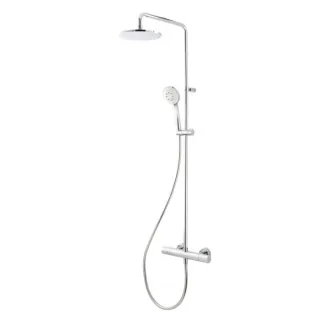Herzbach Living Spa Duschsäule 11.988520.1.01 Ø 200 mm, mit Handbrause 100mm Multifunktion, chrom