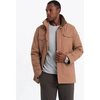 OMBRE Langjacke Leichte Herrenjacke mit Stehkragen und Taschen