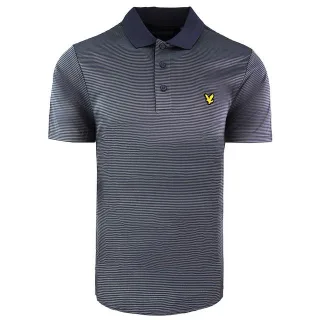 Lyle & Scott Golf Microstripe Herren Poloshirt grau