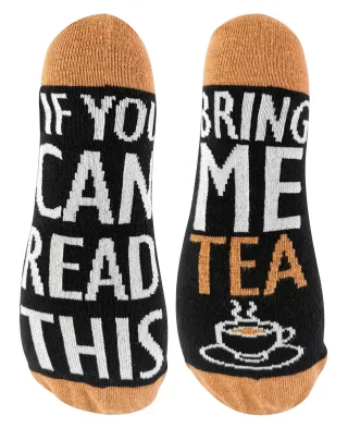 Wenn du diese Socken lesen kannst, bring mir Tee Socken