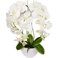 Kunstblume Orchidee, damich, Höhe 60 cm, Künstliche Orchidee im Blumentopf