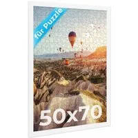 PHOTOLINI Bilderrahmen für Puzzle, Puzzlerahmen mit Acrylglas zum Aufhängen, für 1 Bilder (1 Einzelrahmen), 500-1.000 Teile im Endformat 50x70 cm