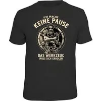 RAHMENLOS® T-Shirt für den aktiven Handwerker "Pause? Das Werkzeug muss sich erholen…"