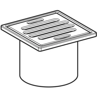 Geberit Ersatzteile Aufsatz mit Rostträger, für Steckablauf, 10 x 10 cm, 246324001 246324001