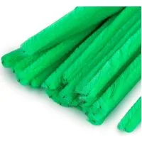 maDDma Basteldraht 20 Draht Pfeifenreiniger 6 mm Länge 30cm CHENILLE Farbe wählbar, malachitgrün