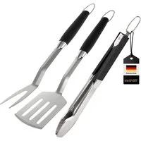 bremermann Grillbesteck-Set Grill-Besteck 3tlg. // Zange, Wender, Fleischgabel, (Set, 3 tlg)